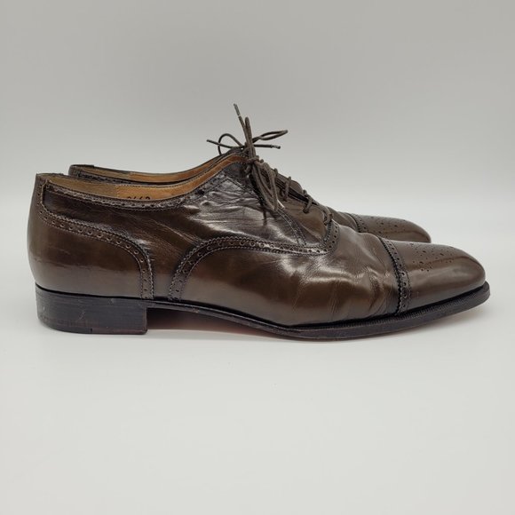 Salvatore Ferragamo Brown Lace-up Oxfords - Size 10.5D